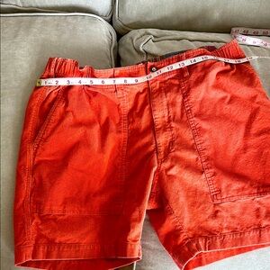 The Territory Ahead Men's shorts. Orange corduroy